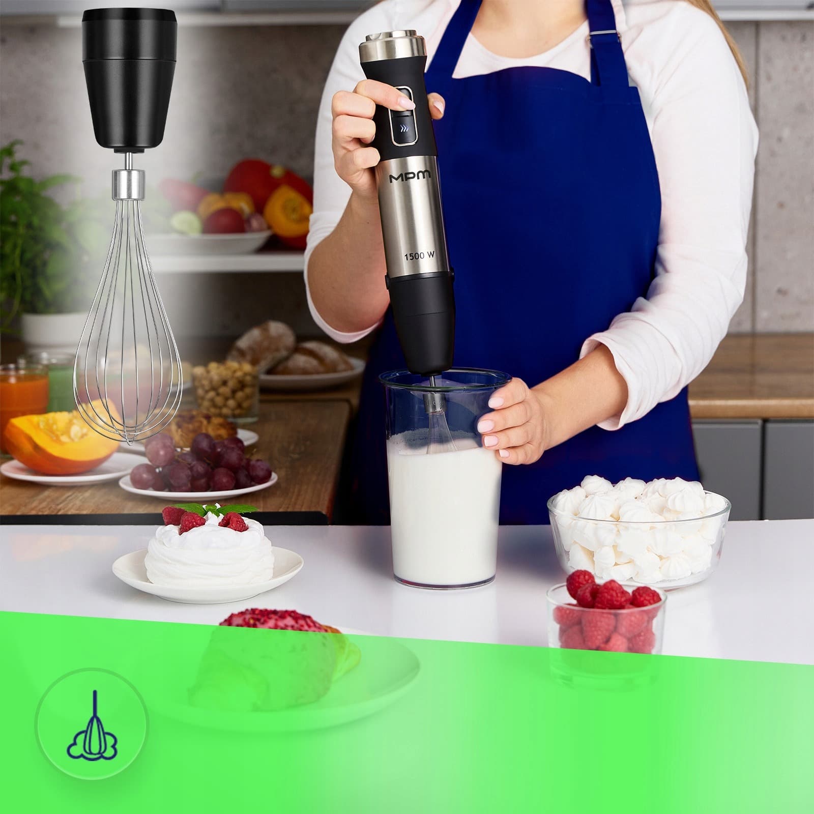 Blender ręczny MPM MBL-42M zestaw