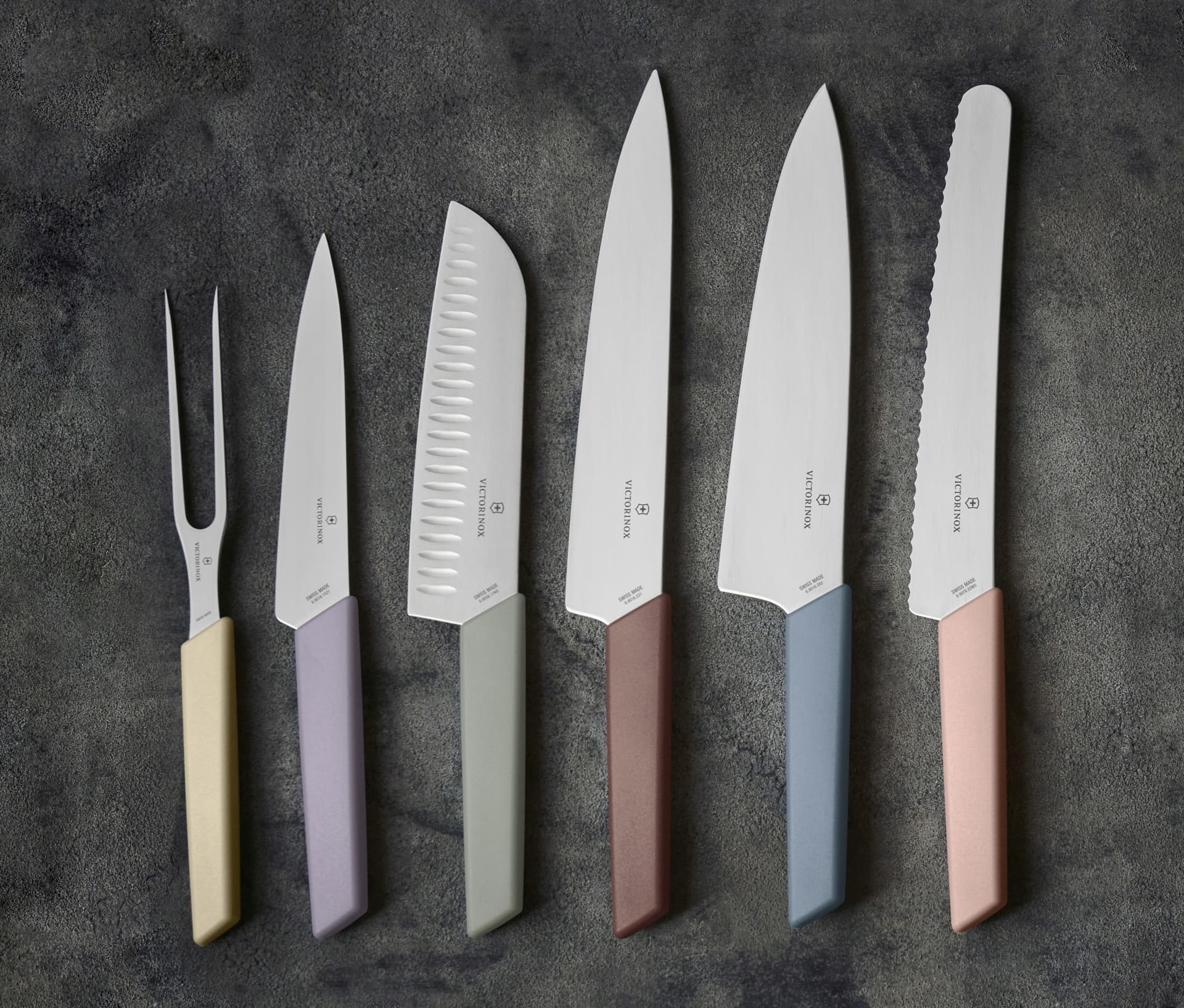 Victorinox Swiss Modern blok na noże 6 elementów drewno bukowe