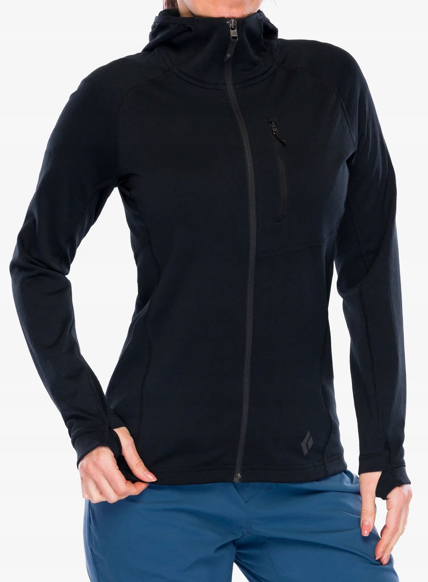 Bluza damska Black Diamond Mini Stacked Pullover Hoody - czarna