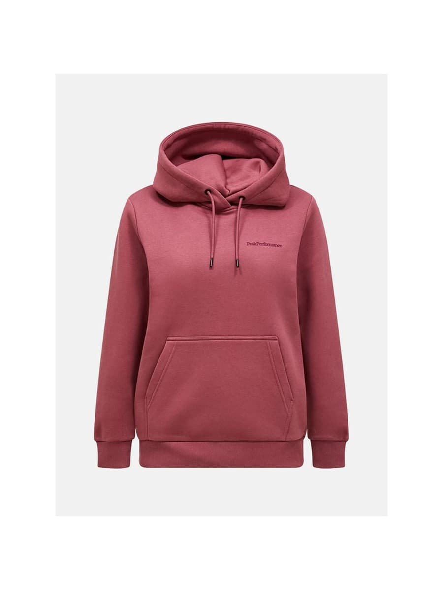 Bluza damska PEAK PERFORMANCE Original Small Logo Hood czerwona - Rozmiar S