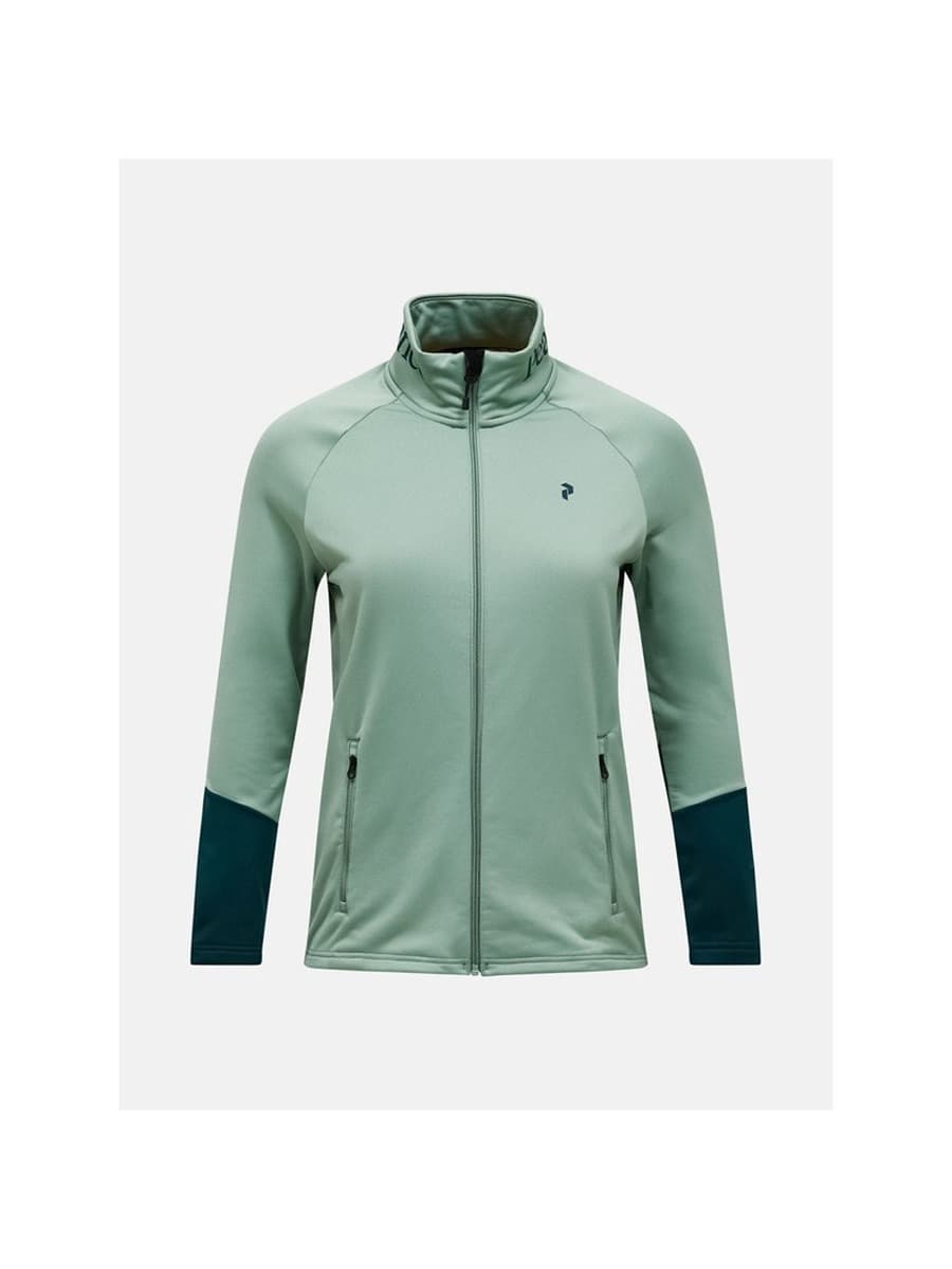 Bluza Damska Peak Performance Rider Essentials Midlayer Zip Jacket Zielony