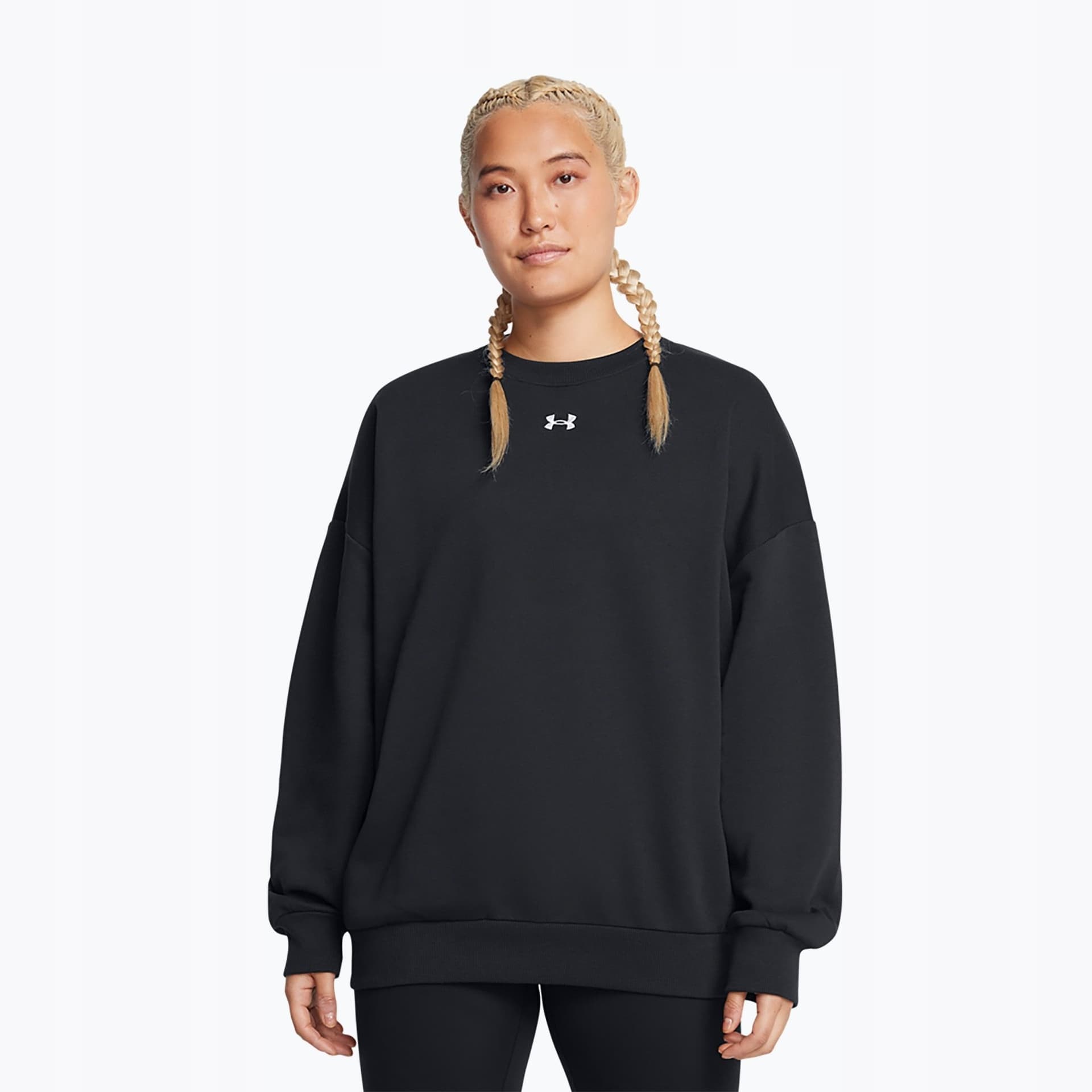 Bluza damska Under Armour Rival Fleece Big Logo Hoody czarno-biała