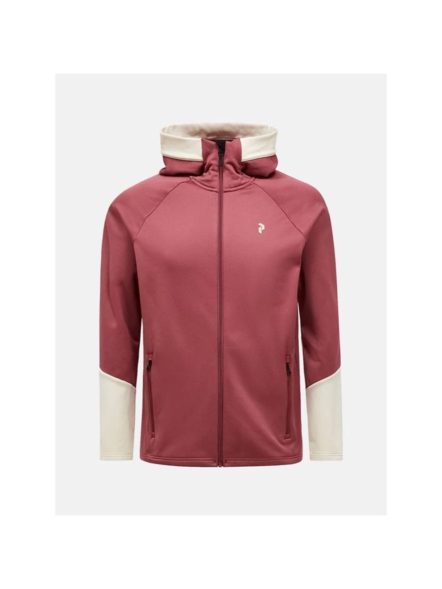 Bluza męska Peak Performance M Rider Essentials Midlayer Zip Hood czerwona XL