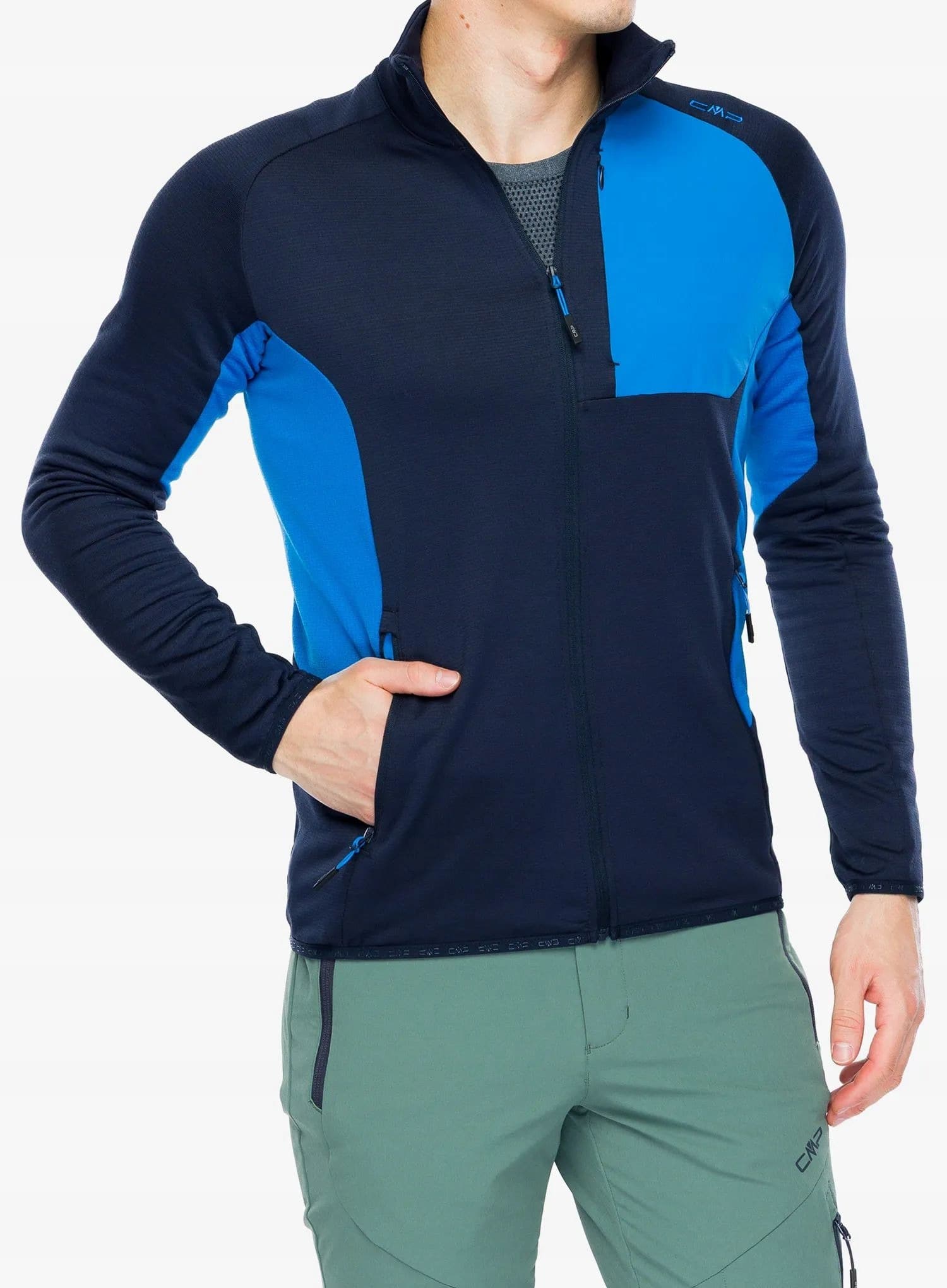 Bluza polarowa CMP Fylox - czarno-niebieska,