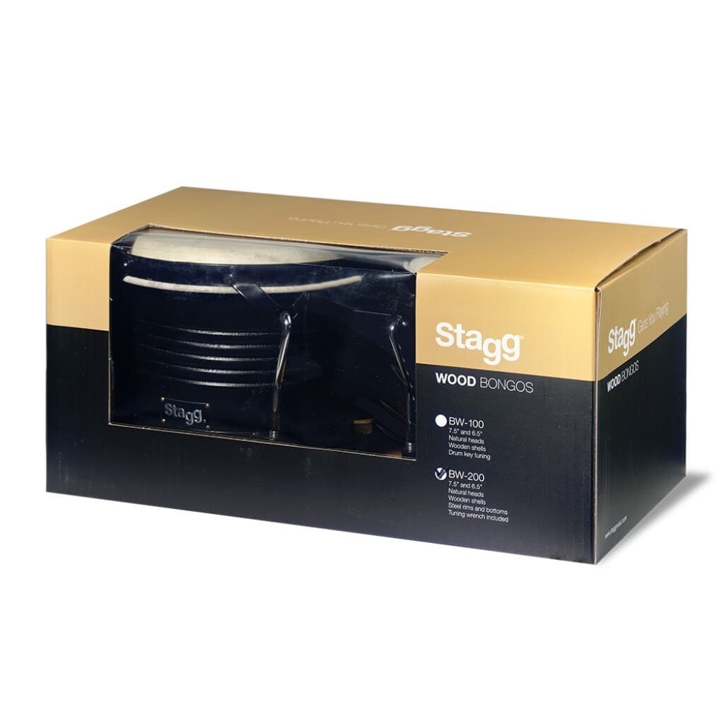 Bongosy drewniane perkusyjne Stagg BW 200 Black