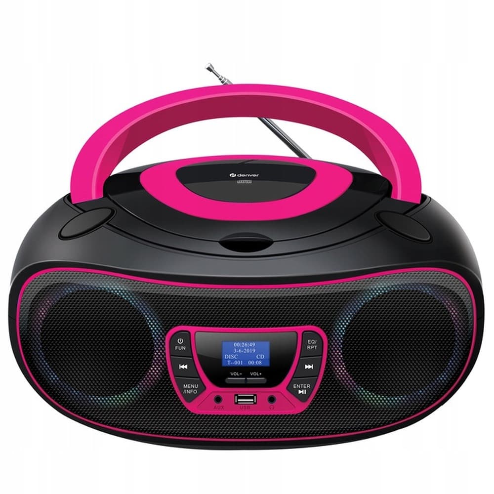 Boombox przenośny Denver TDB-212P różowy