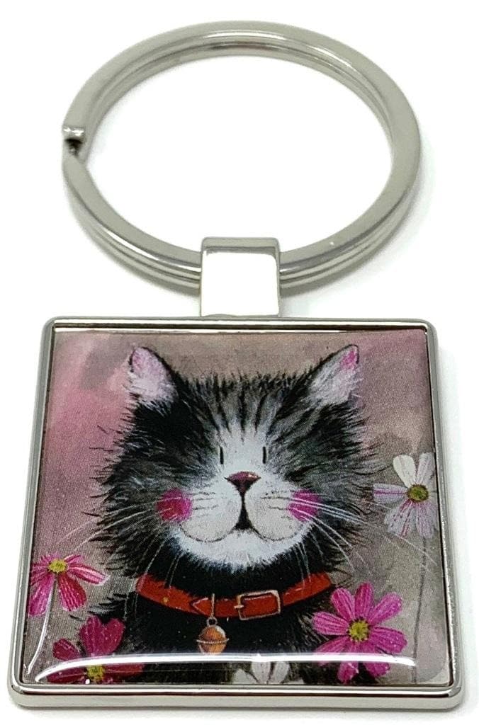 Brelok do kluczy Kot Whiskers metalowy K12