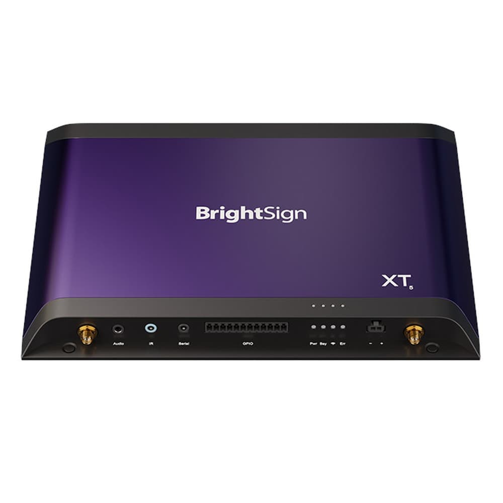 BRIGHTSIGN Potężny Ultracienki Odtwarzacz Wideo 8K60p z Rozszerzonym I/O i PoE+