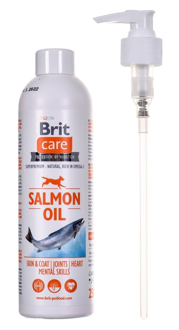 Brit Care olej z łososia - suplement diety dla psów i kotów - 250 ml