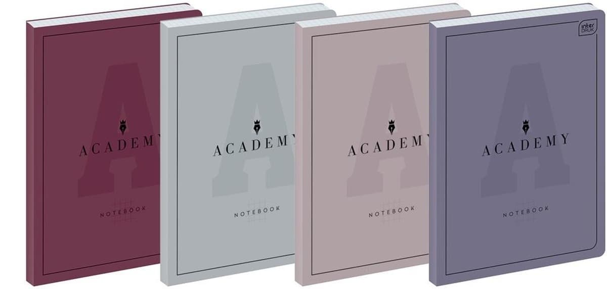 Brulion Academy B5 128 kartek w kratkę - 5 sztuk