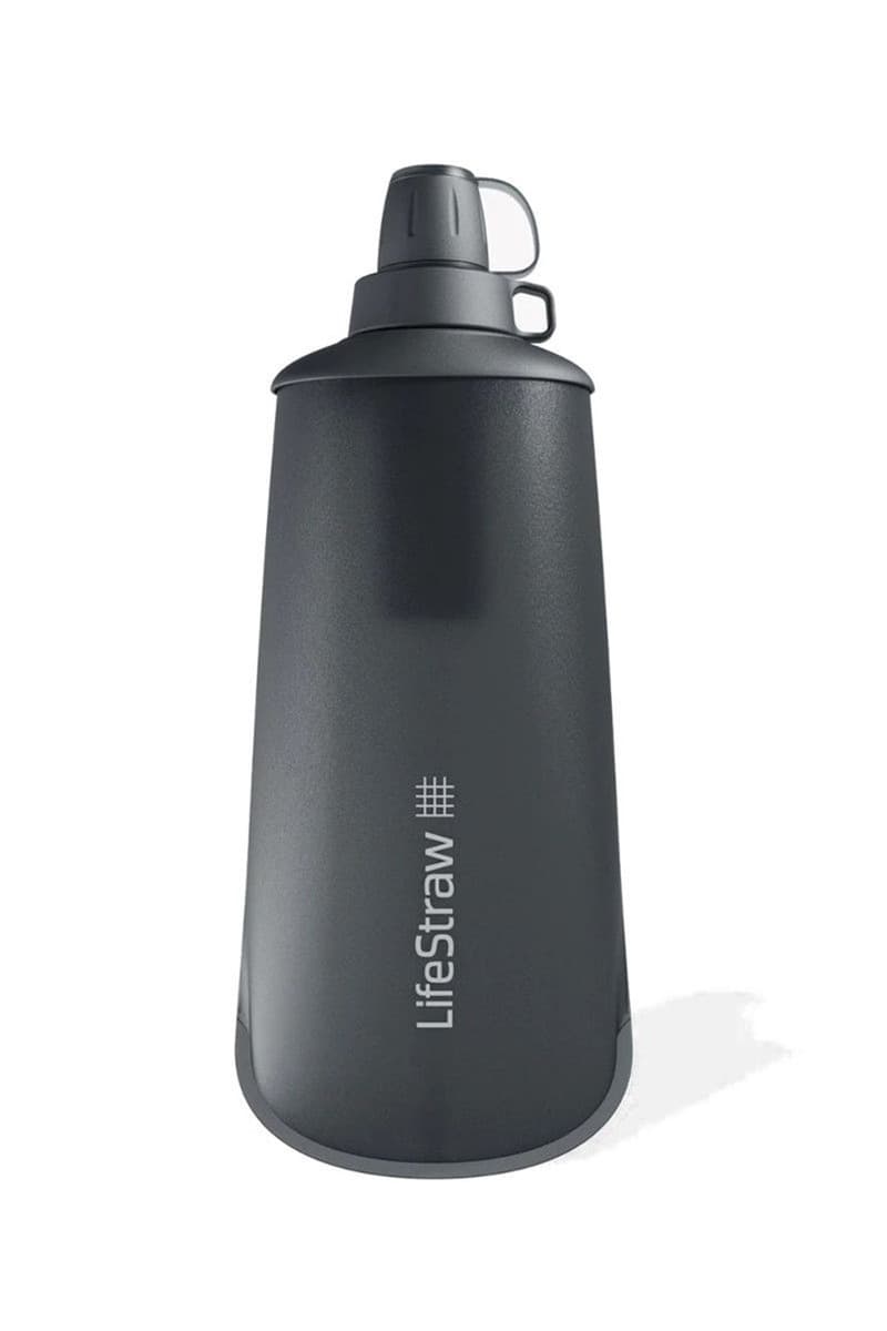Butelka z filtrem Lifestraw Peak Series Flex Squeeze Bottle 1L - ciemnoszara