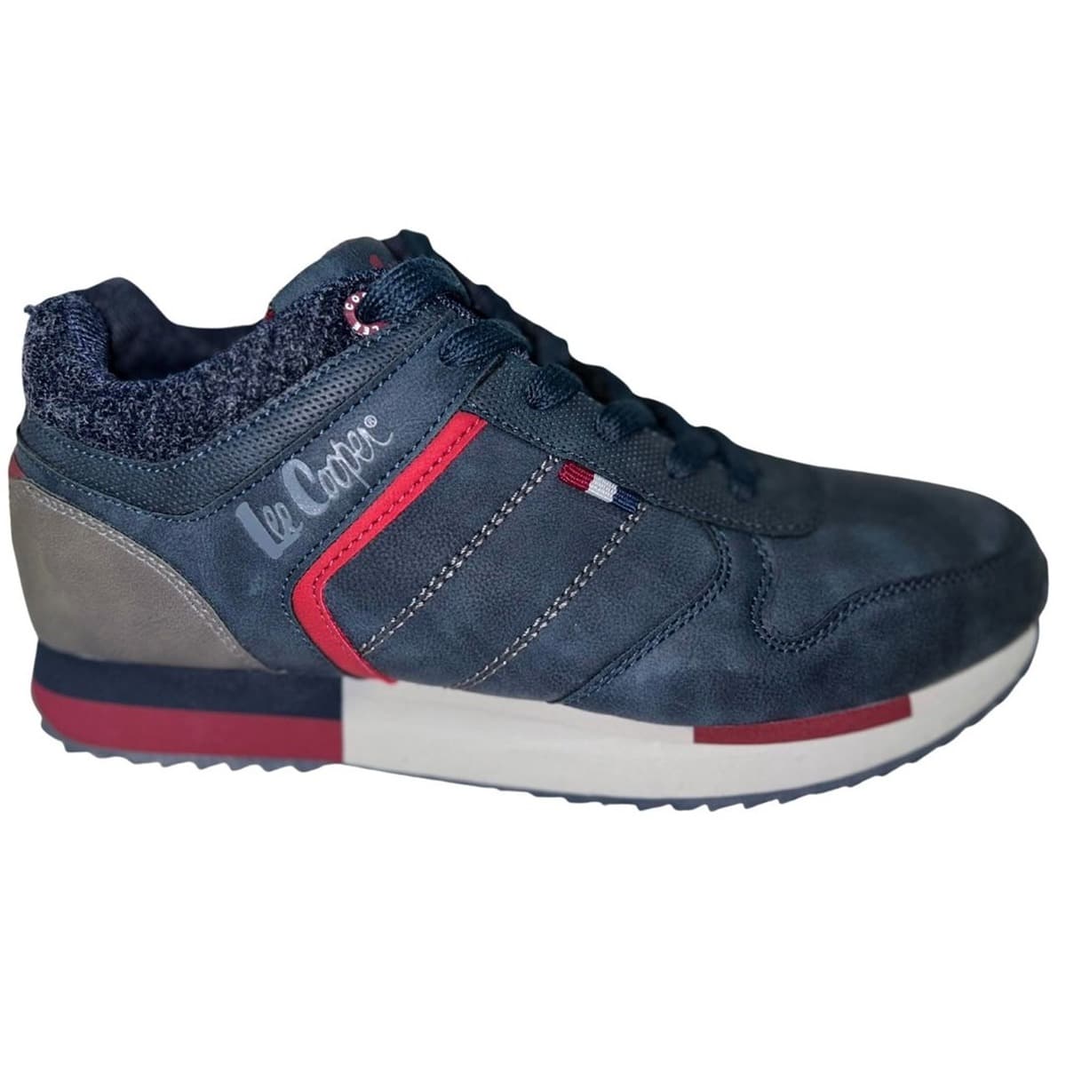 Buty męskie Lee Cooper LCJ-21-29-0642M granatowo-czerwone rozmiar 45