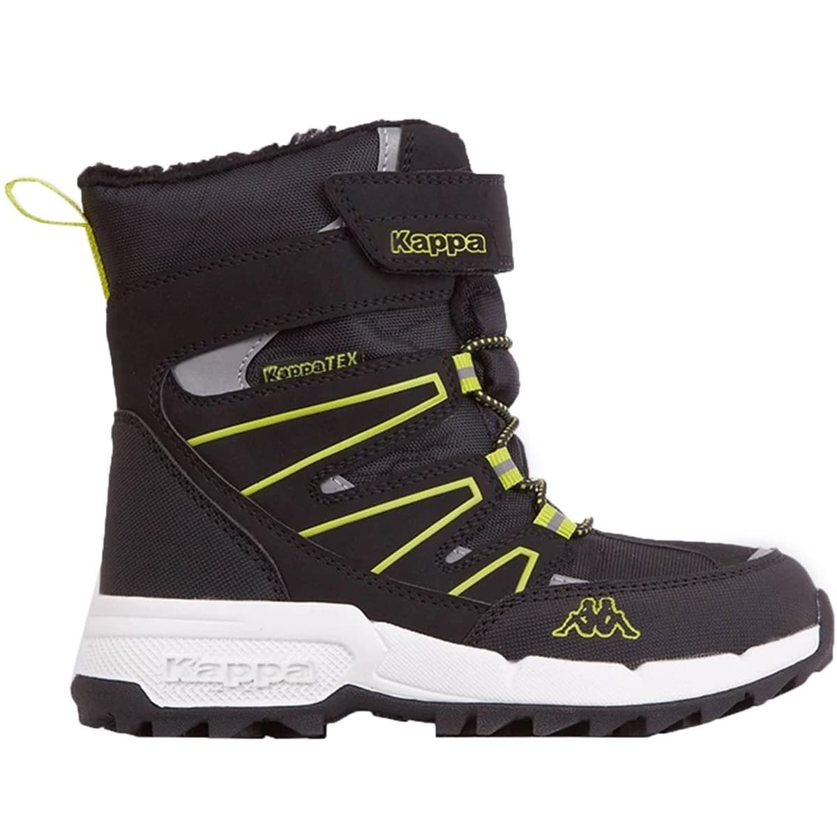 Buty sportowe dziecięce Kappa Floki Tex czarno-limonkowe