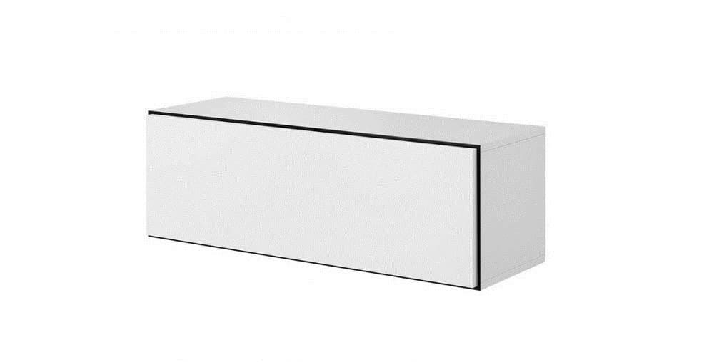 Regał ROCO RO1 112 x 37 x 39 cm biało-czarno-biały