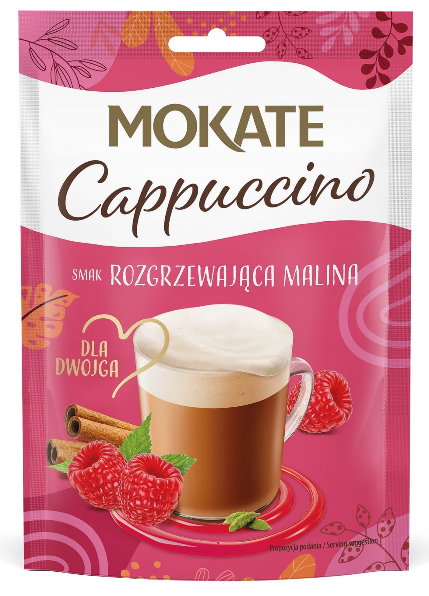 Mokate Cappuccino smak malina z przyprawami (40g)
