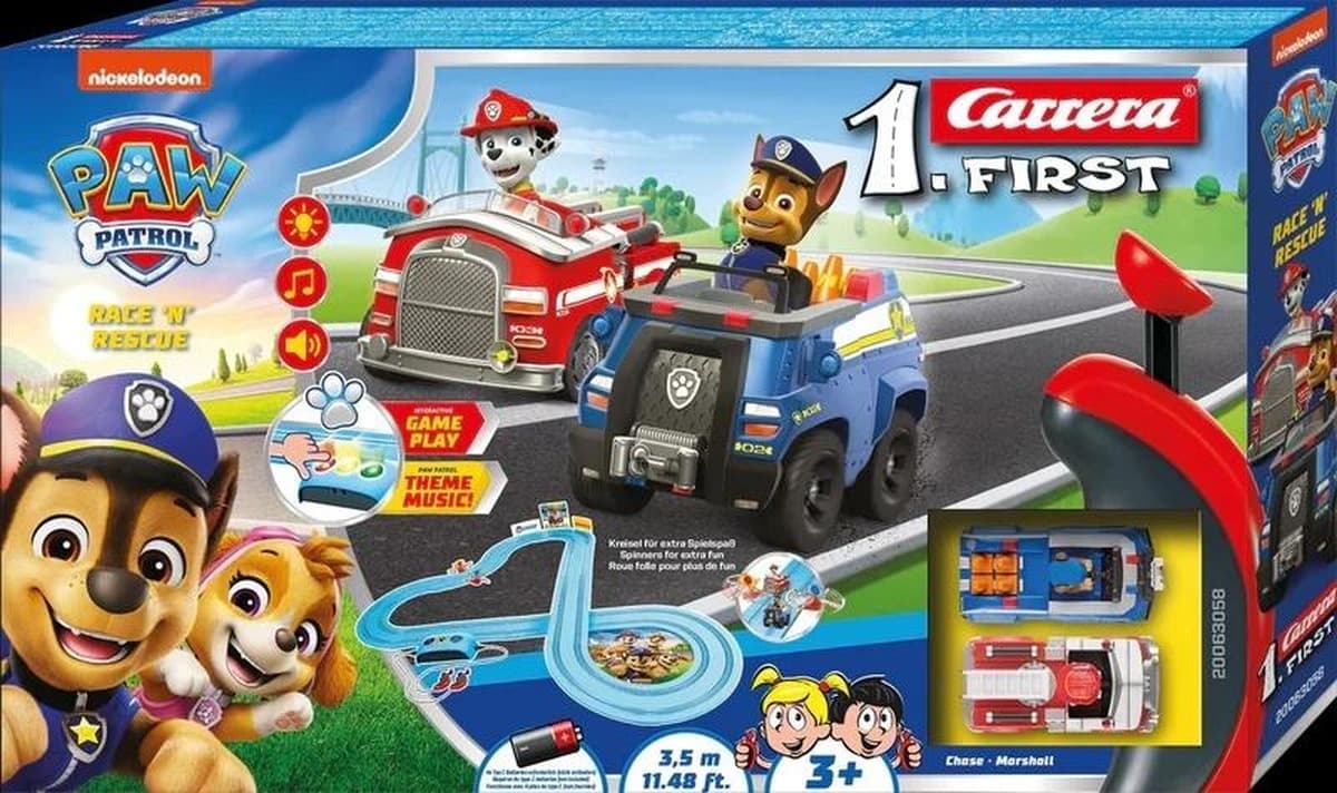 Carrera Tor Wyścigowy First Paw Patrol Race 'N' Rescue 3,5 m