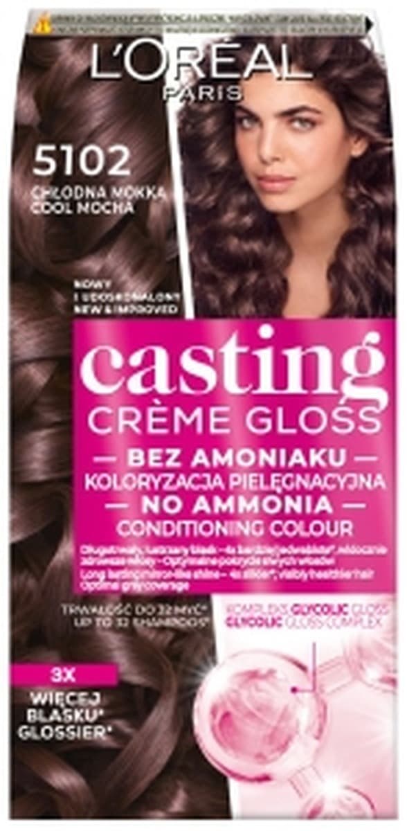 Casting Creme Gloss farba do włosów L'Oreal 5102 Chłodna Mokka