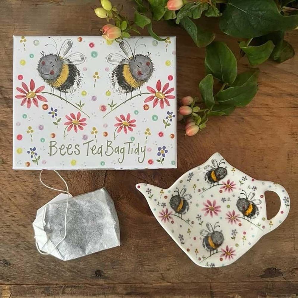Ceramiczny talerzyk na torebkę po herbacie Pszczoły