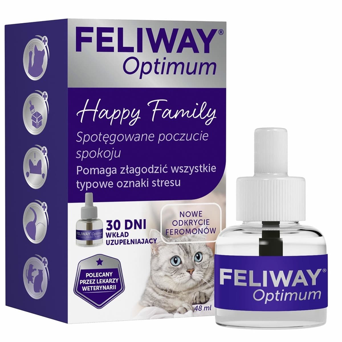 Ceva FELIWAY OPTIMUM Wkład uzupełniający feromony łagodzenie stresu u kota 48ml