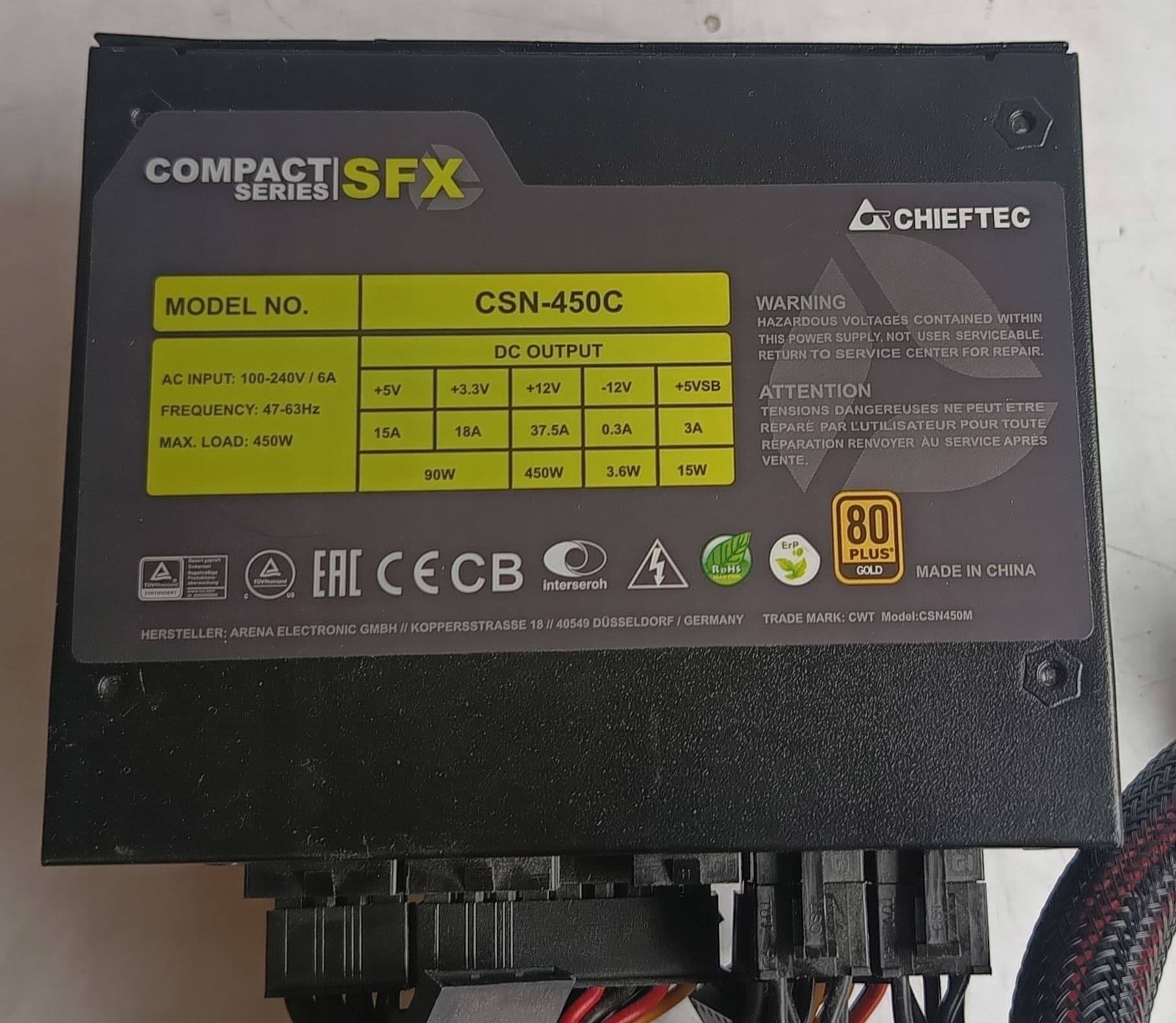 Chieftec Compact Serie CSN-450C 450W 80+ Gold - Zasilacz ATX