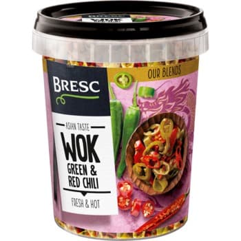 Chili zielone i czerwone do dania wok 450 g premium Bresc