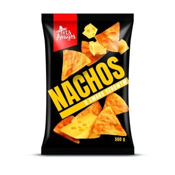 Chipsy nachos kukurydziane serowe 500 g