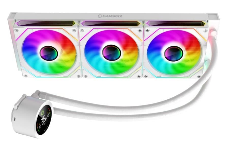 Chłodzenie cieczne CPU Gamemax ICEBURG 360 DIGITAL białe 360mm