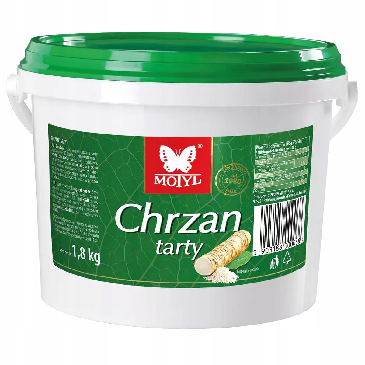 Chrzan tarty Motyl 1,8kg