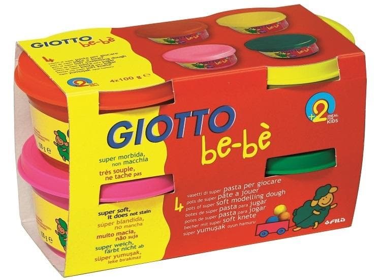 Ciastolina dla dzieci 4 x 100g zestaw 3 kolory Giotto Bebe