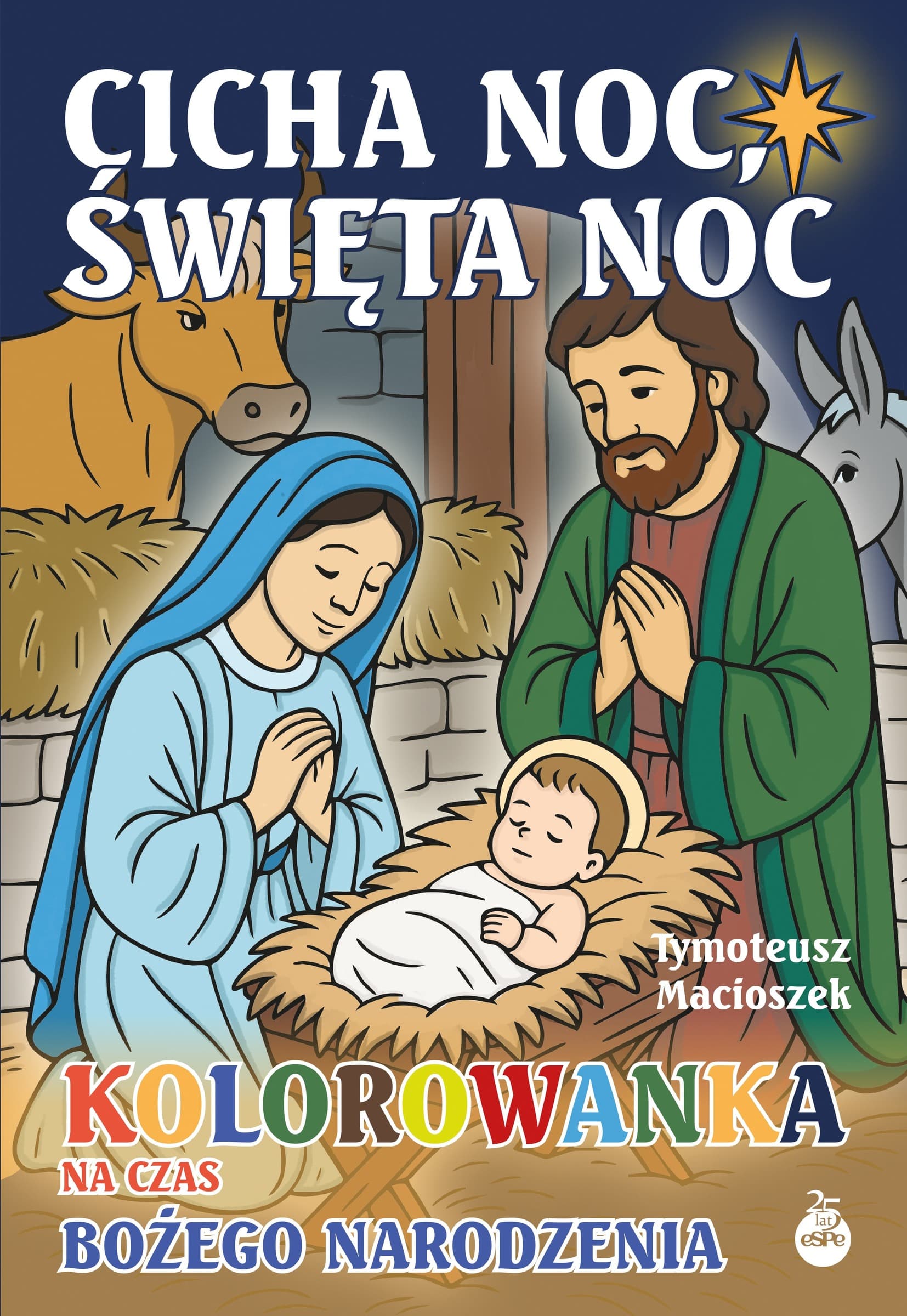 Cicha noc, święta noc. Kolorowanka na Boże Narodzenie