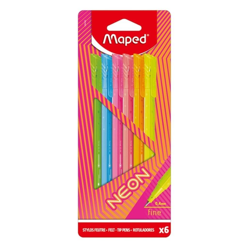 Cienkopis Graph Peps neonowe 6 kolorów Maped