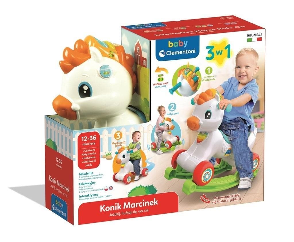 Clementoni Baby Konik Marcinek 3w1 interaktywny