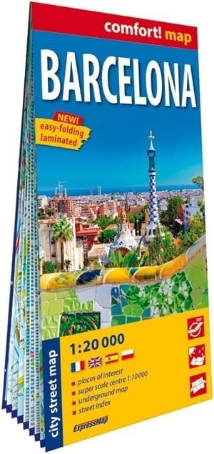 Plan Barcelony 1:20 000 ExpressMap 2026 laminowany