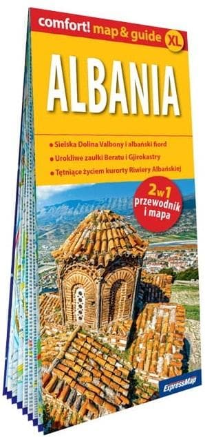 Albania mapa i przewodnik XL laminat PL 2023