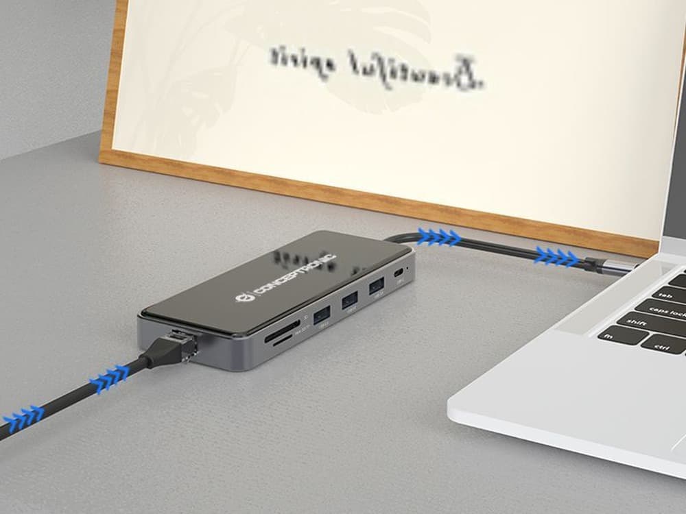 Conceptronic DONN15G - Stacja dokująca USB-C 3.2 Gen 1 z VGA, 2x HDMI i GigE