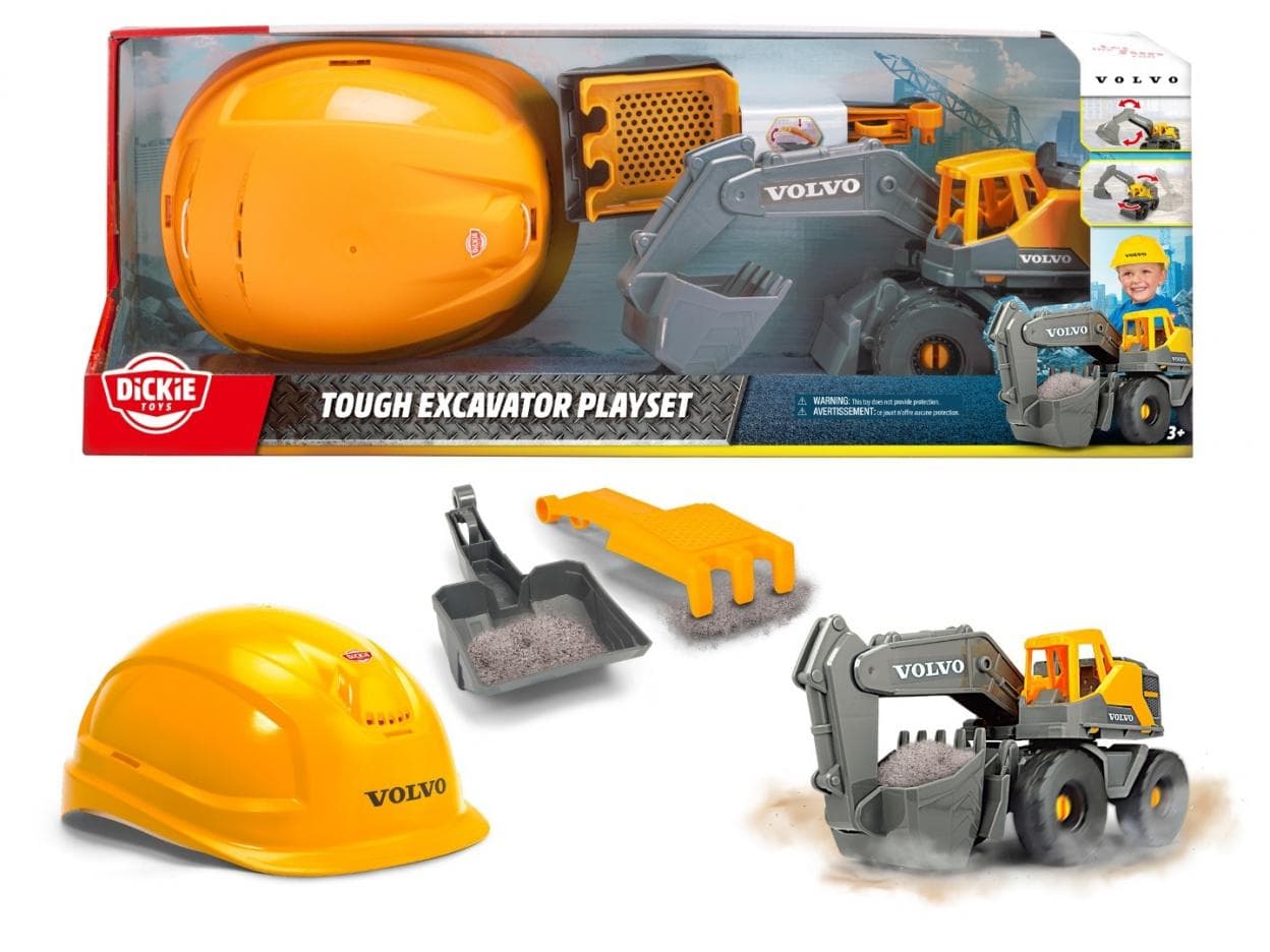 Koparka Volvo Dickie z kaskiem 28cm
