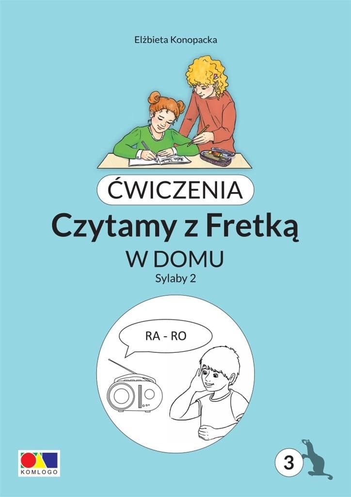 Czytamy z Fretką część Sylaby 2 - Nauka czytania - Ćwiczenia z czytania dla dzieci