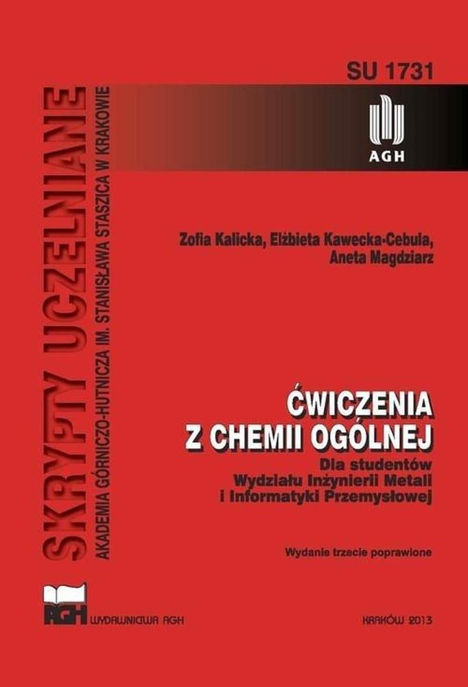 Ćwiczenia z chemii ogólnej dla studentów - Zofia Kalicka