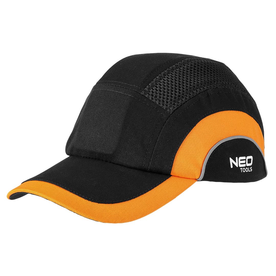 Czapka z daszkiem ze wzmocnieniem NEO TOOLS czarno-pomarańczowa