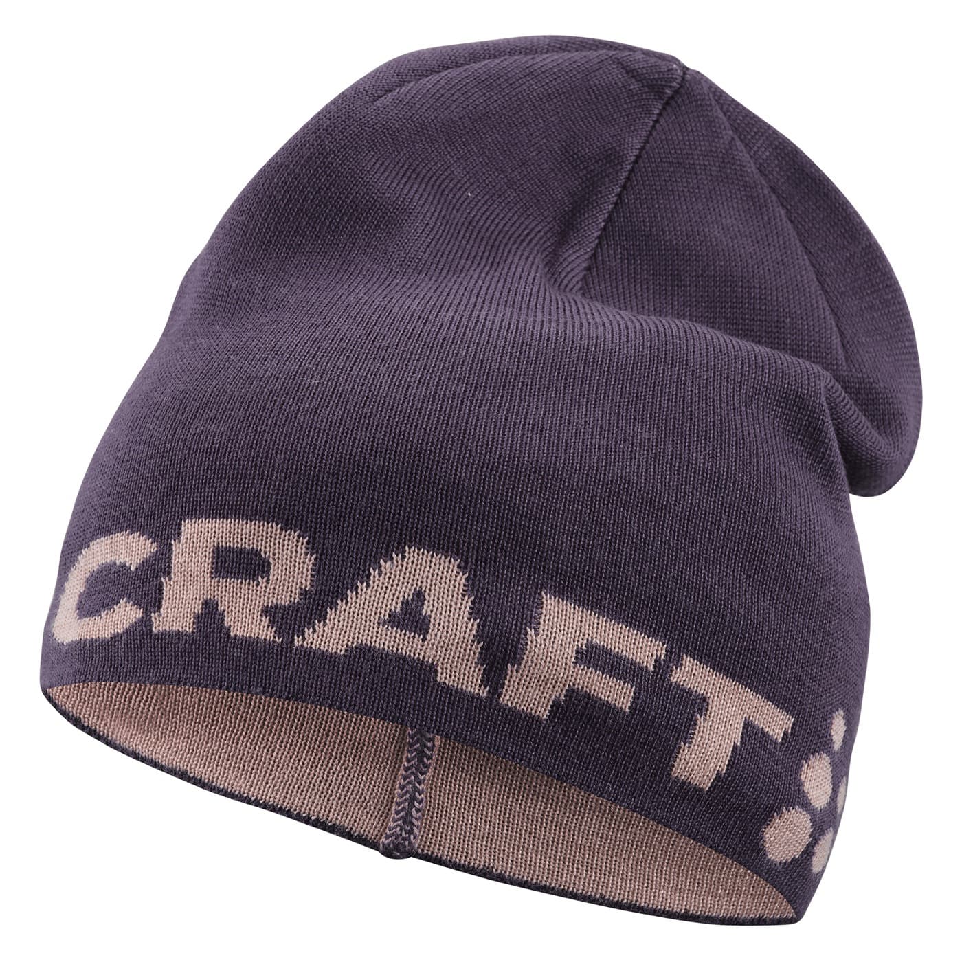 Czapka zimowa Craft Adv Nordic Training Merino Logo Hat ciemno-śliwkowa