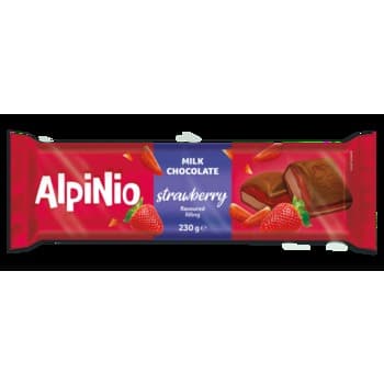 Czekolada mleczna Alpinio z nadzieniem truskawkowym 230 g