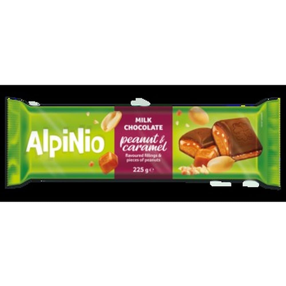 Czekolada mleczna Alpinio z orzechami i karmelem 225 g