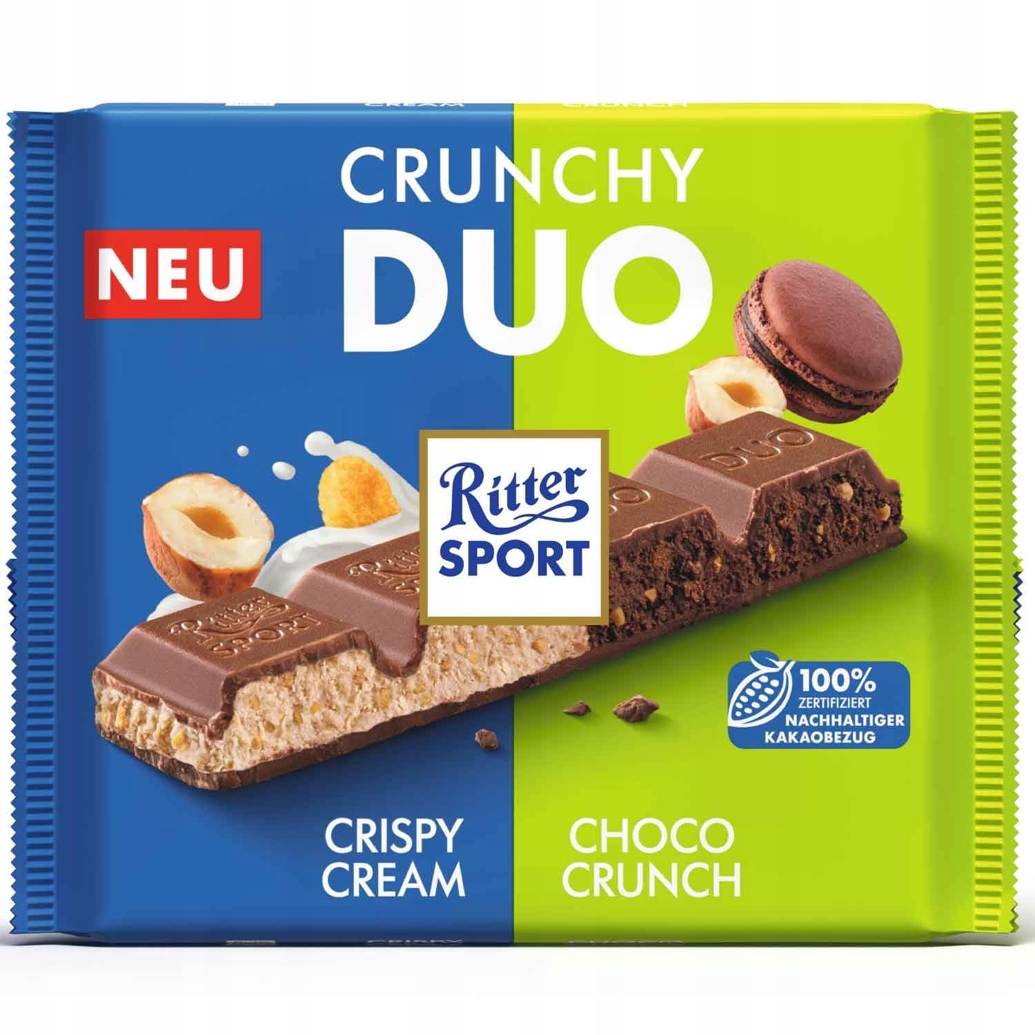 Ritter Sport Czekolada mleczna DUO Crunchy 218g