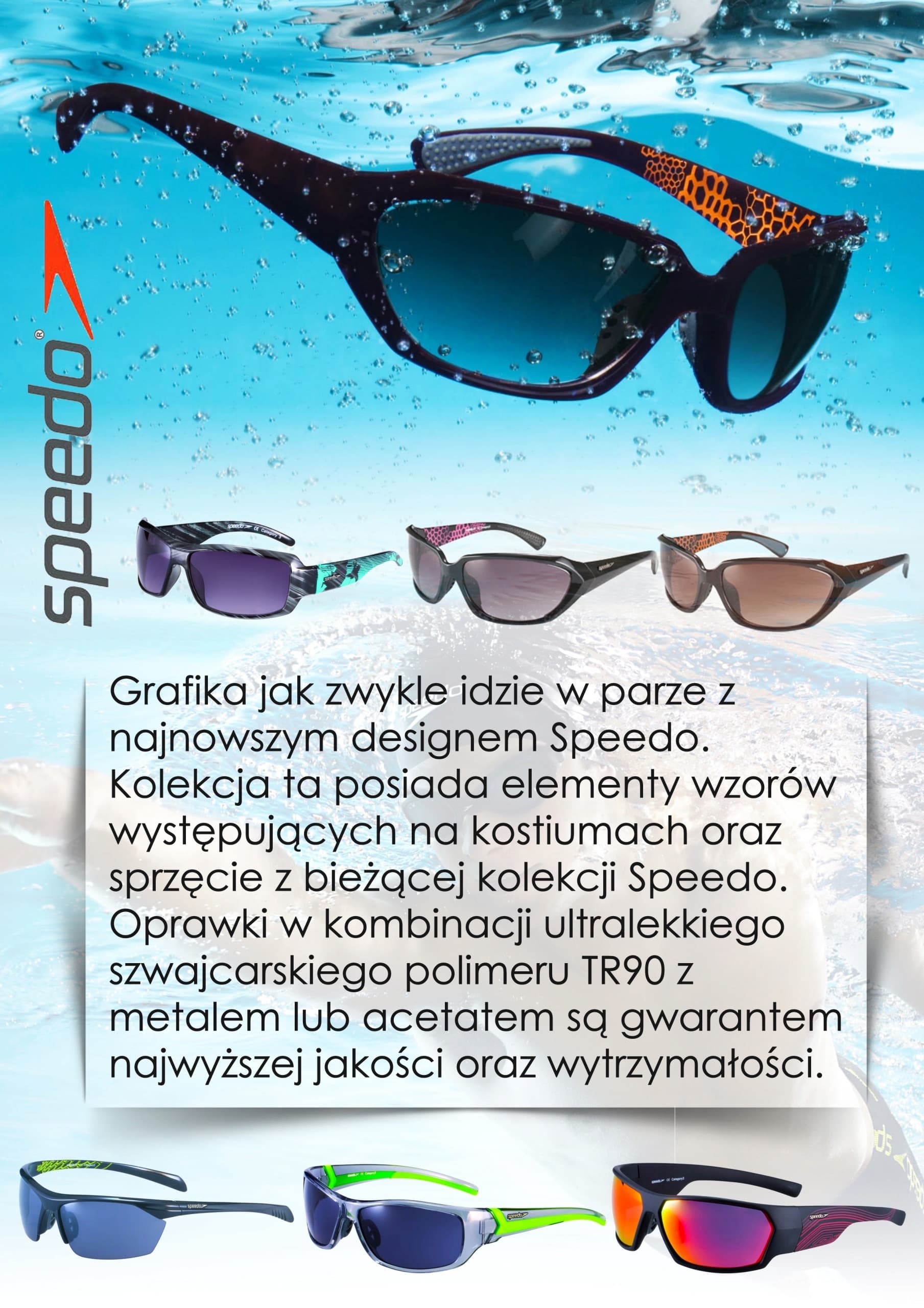 Czepek do pływania poliestrowy