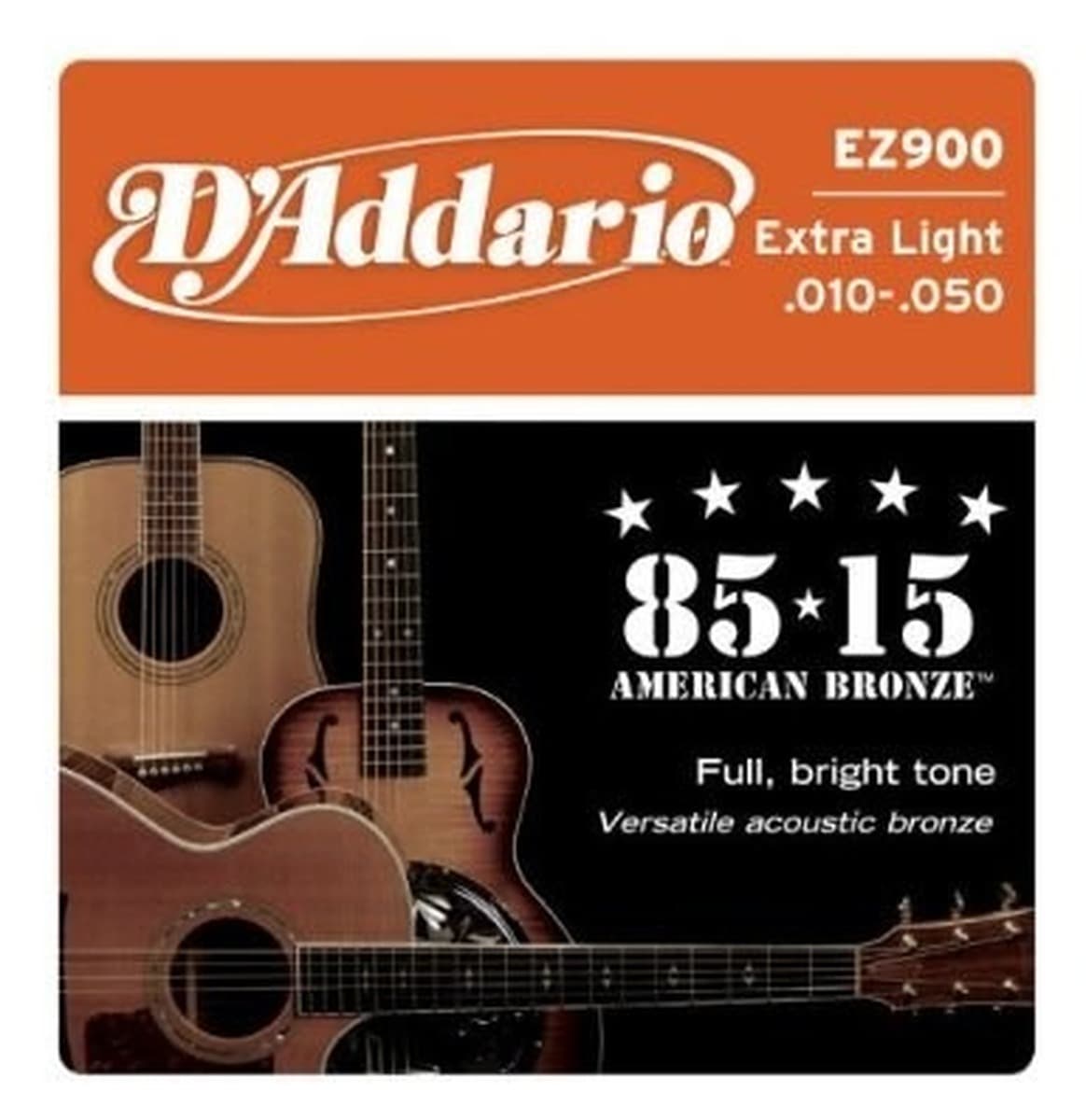 D'Addario EZ900 Struny do gitary akustycznej 6 sztuk super lekki