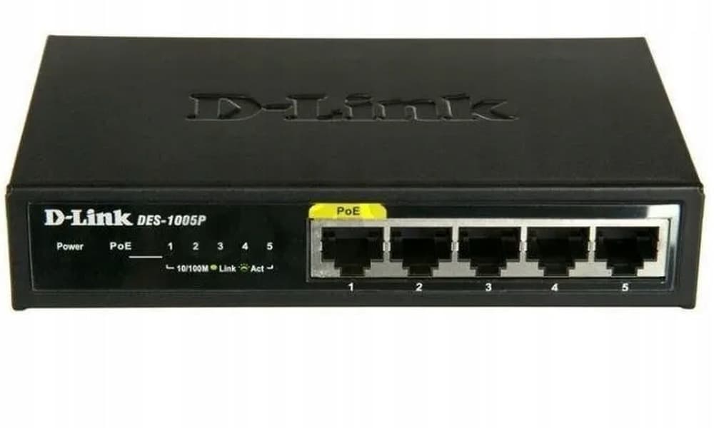 Przełącznik Fast Ethernet D-Link DES-1005P niezarządzany z PoE