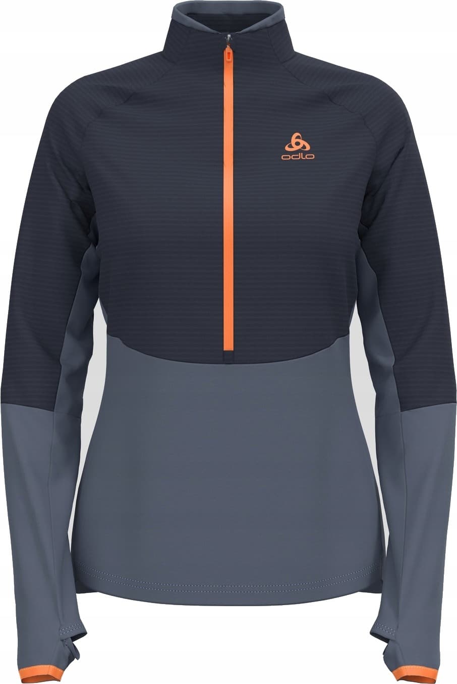 Damska bluza termoaktywna Odlo Performance Warm BL Top Crew Neck L/S - graphite grey, rozmiar XS