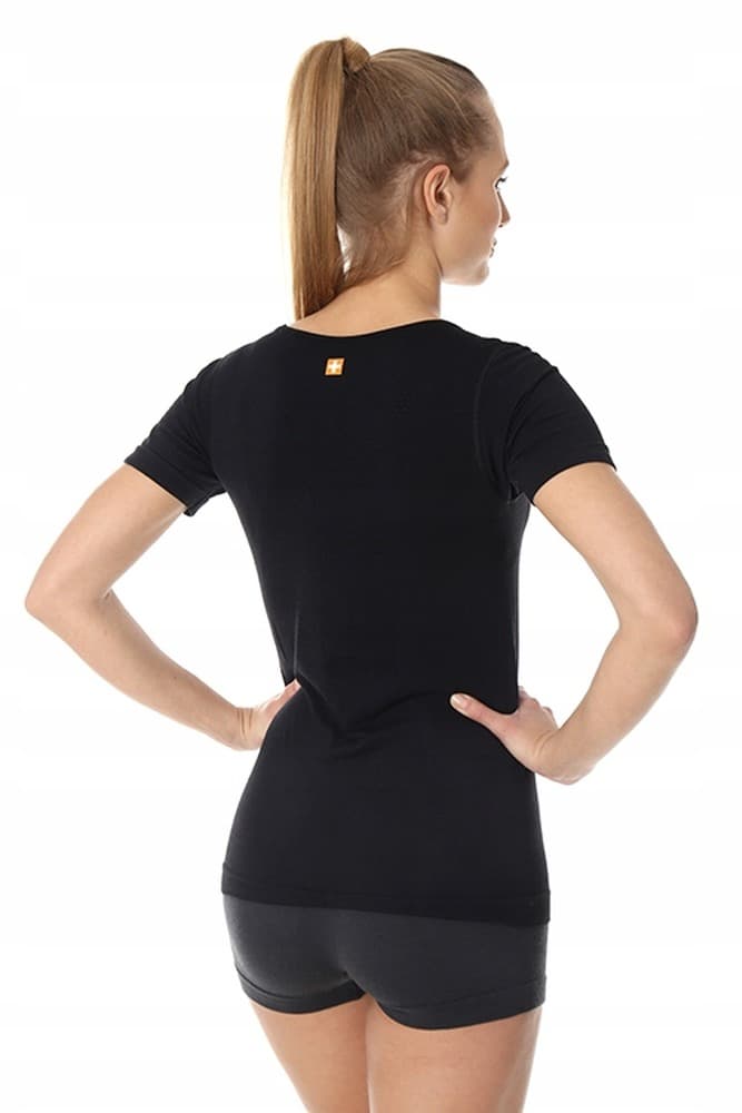 Koszulka damska z krótkim rękawem OUTDOOR WOOL PRO czarny S - KOZICA