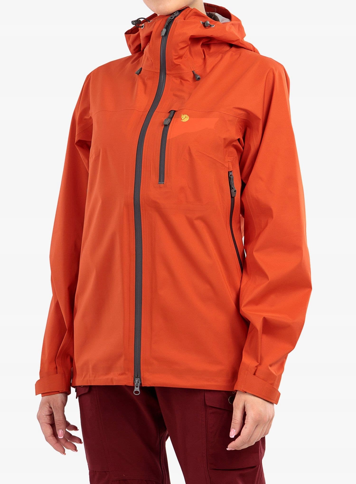 Damska kurtka Fjallraven Bergtagen Lite Eco-Shell - pomarańczowa