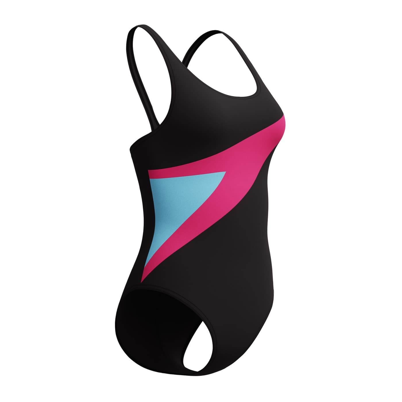 Strój kąpielowy damski Speedo Hyperboom Butterfly Back 1Pc czarno-różowe